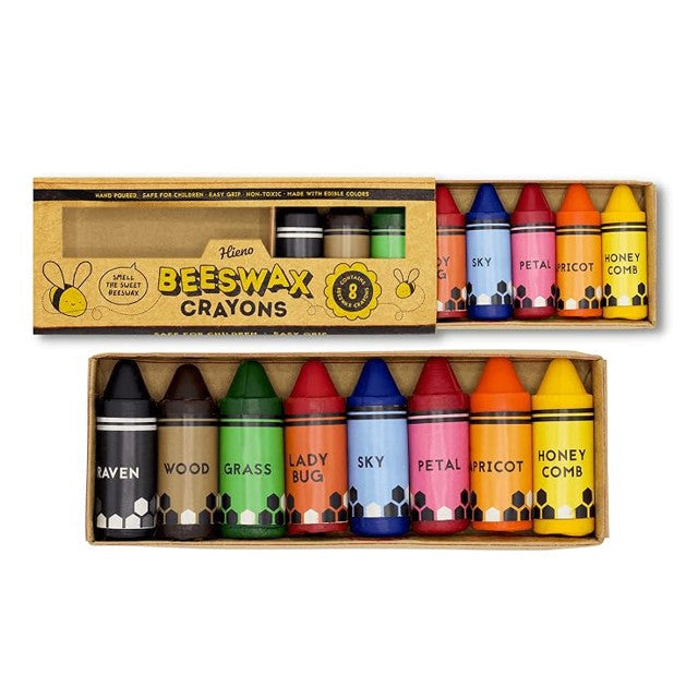 Hieno Handmade 100% Pure Beeswax Non-Toxic Crayons - 8-Pack