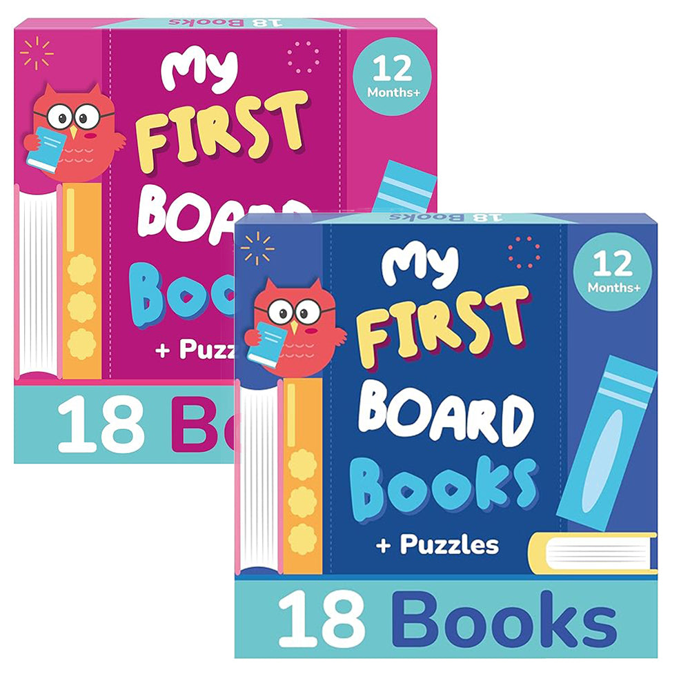 18-Book Toddler Learning Set with Puzzles & Flashcards (Ages 1–3)