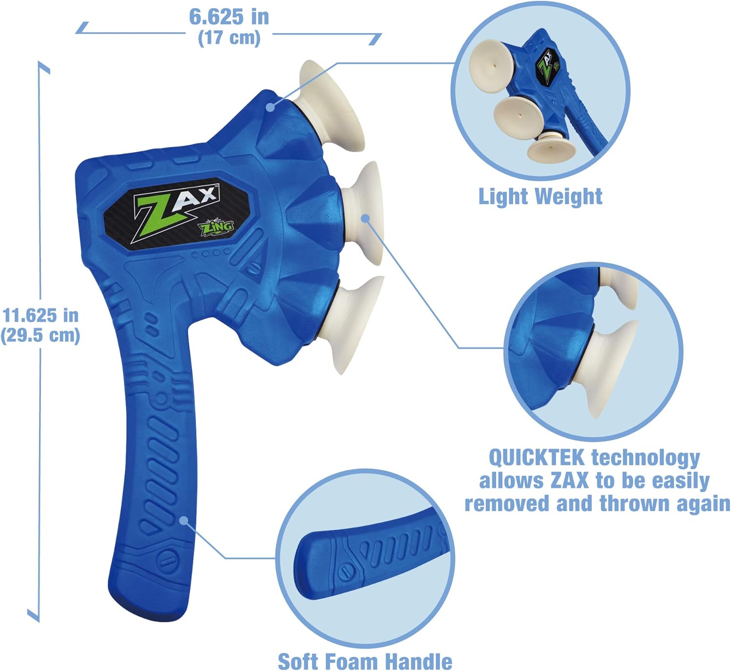 Zing Zax Foam Throwing Axe Game - Built For Perfect Spin