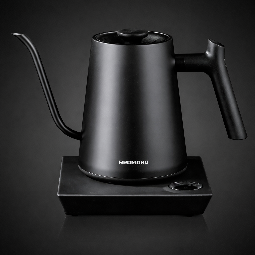 Gooseneck Electric Kettle with LCD Temp Control – 1200W Stainless Steel Pour-Over Kettle