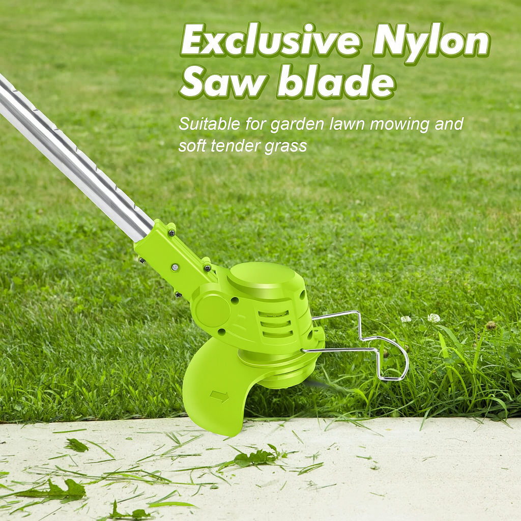 21V Cordless Electric Weed Wacker Kit – 3-in-1 Trimmer, 3 Blade Types