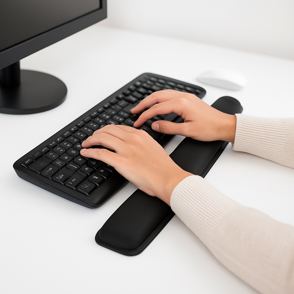 HandStands Memory Foam Wrist Rest – Ergonomic Keyboard Support – 16.75" x 2.75"