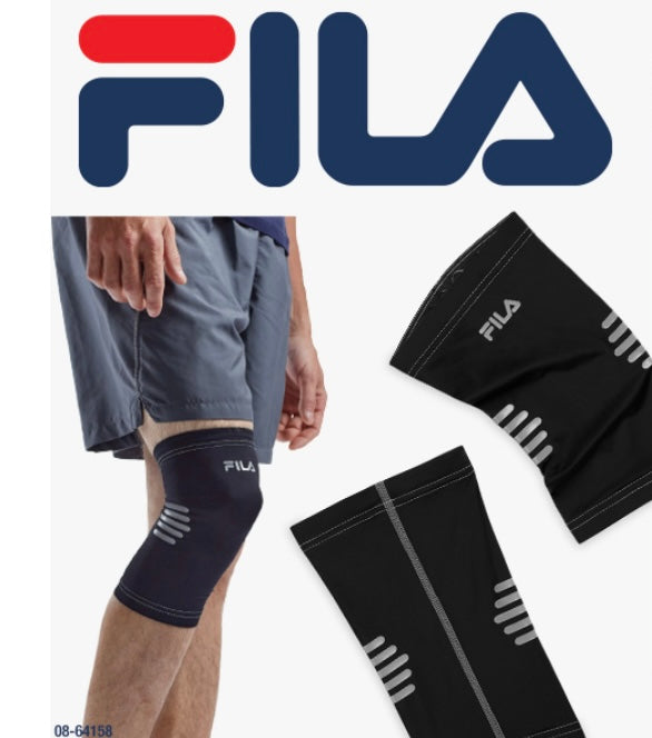FILA Lightweight Compression Knee Sleeve - Anti-Odor & 4 Way Stretch