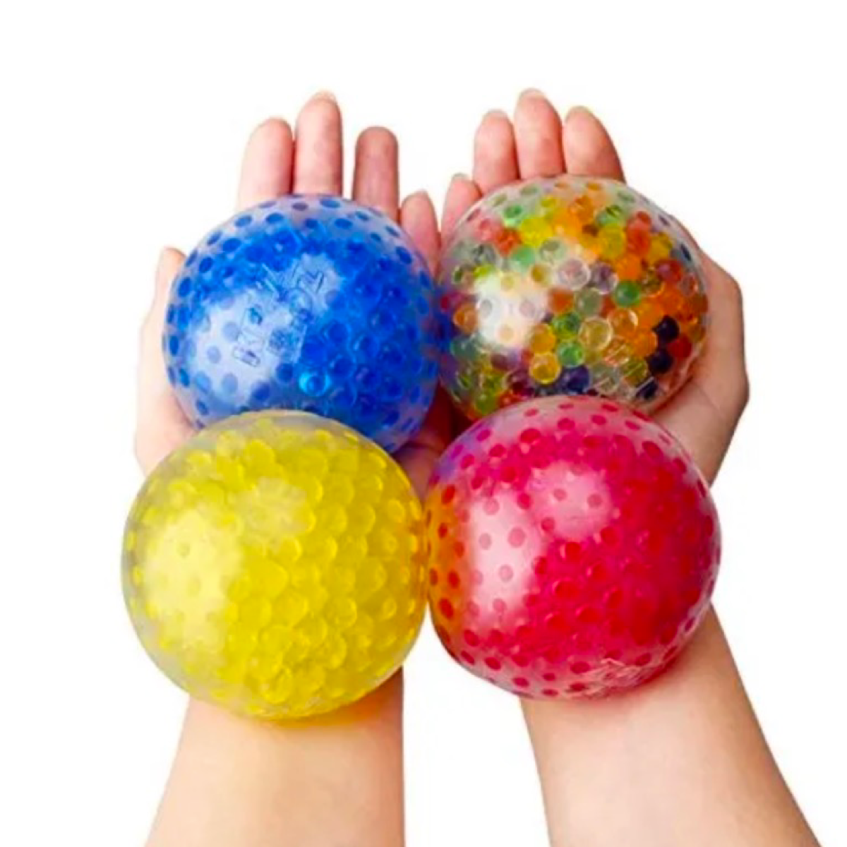 4pk KELZ KIDZ 3" Squishy Water Bead Stress Balls - Non Toxic
