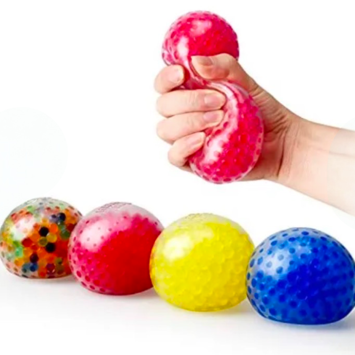 4pk KELZ KIDZ 3" Squishy Water Bead Stress Balls - Non Toxic