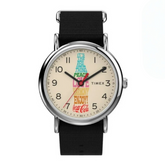 Timex Unisex 1971 Weekender Coca Cola Watch w/ Black Strap