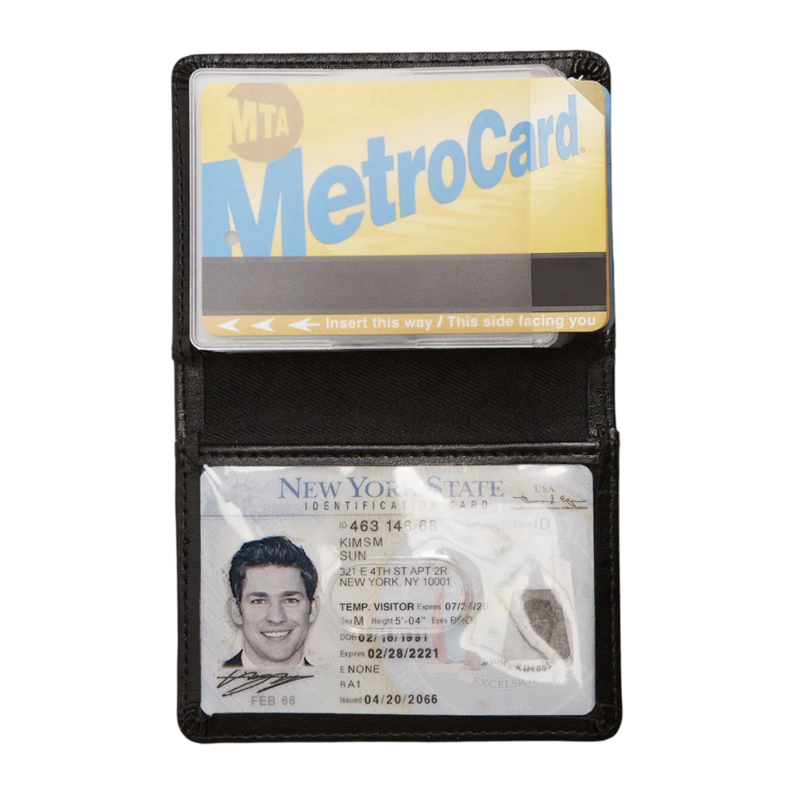 Kikkerland Black Accordion Style Bi-Fold Swip Wallet - Customizable & Practical Design