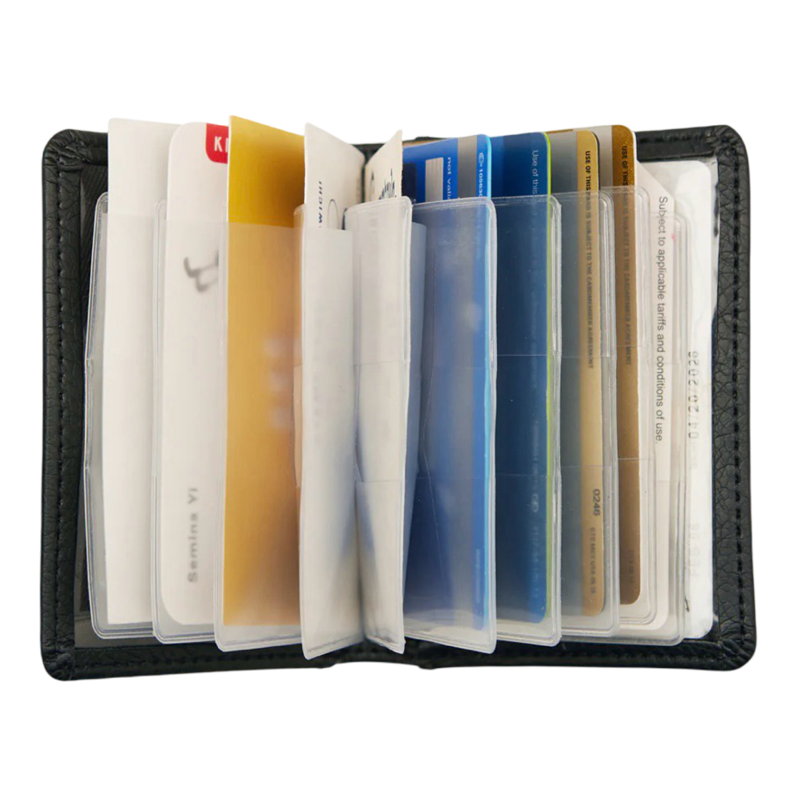 Kikkerland Black Accordion Style Bi-Fold Swip Wallet - Customizable & Practical Design