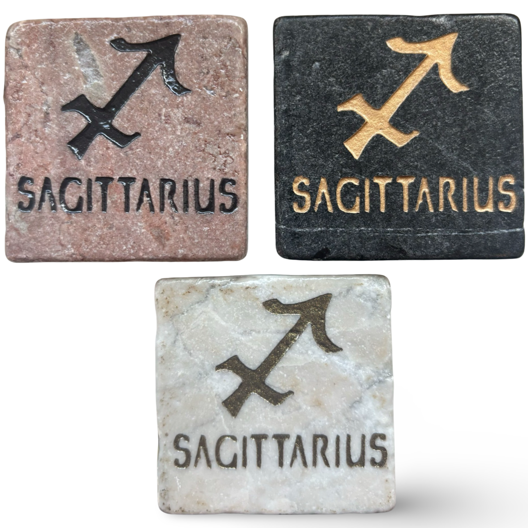 Marble Horoscope Zodiac Sign Magnet - Display Your Astrological Sign Proudly