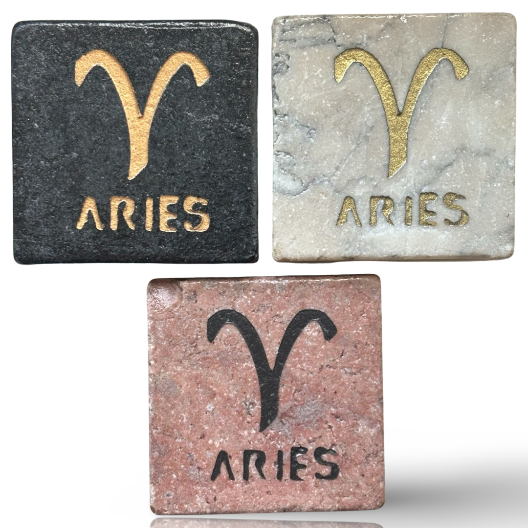 Marble Horoscope Zodiac Sign Magnet - Display Your Astrological Sign Proudly