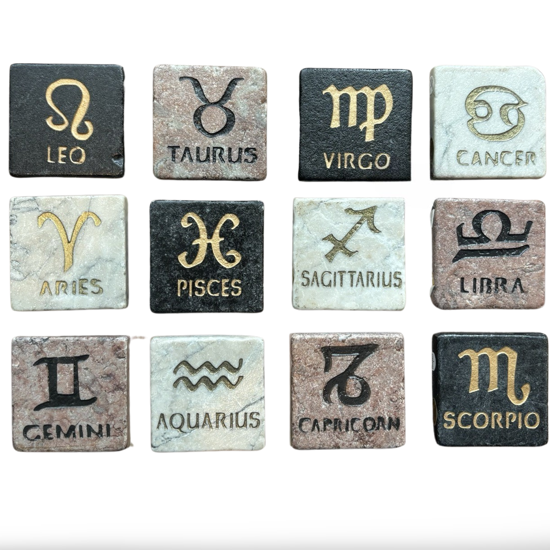 Marble Horoscope Zodiac Sign Magnet - Display Your Astrological Sign P