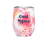 12oz Cool Mama Stainless Steel  Double Walled Wine Tumbler - Spill Proof Lid