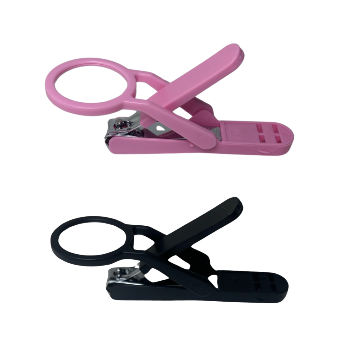 Nail Clipper with 2X Magnifying Glass & Nail File - Removable Nail Collection Tray