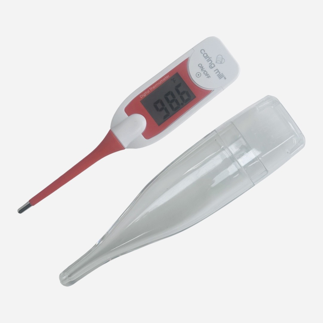 Caring Mill Rapid Read Large Display Thermometer w/Case - Reads In 15 Seconds