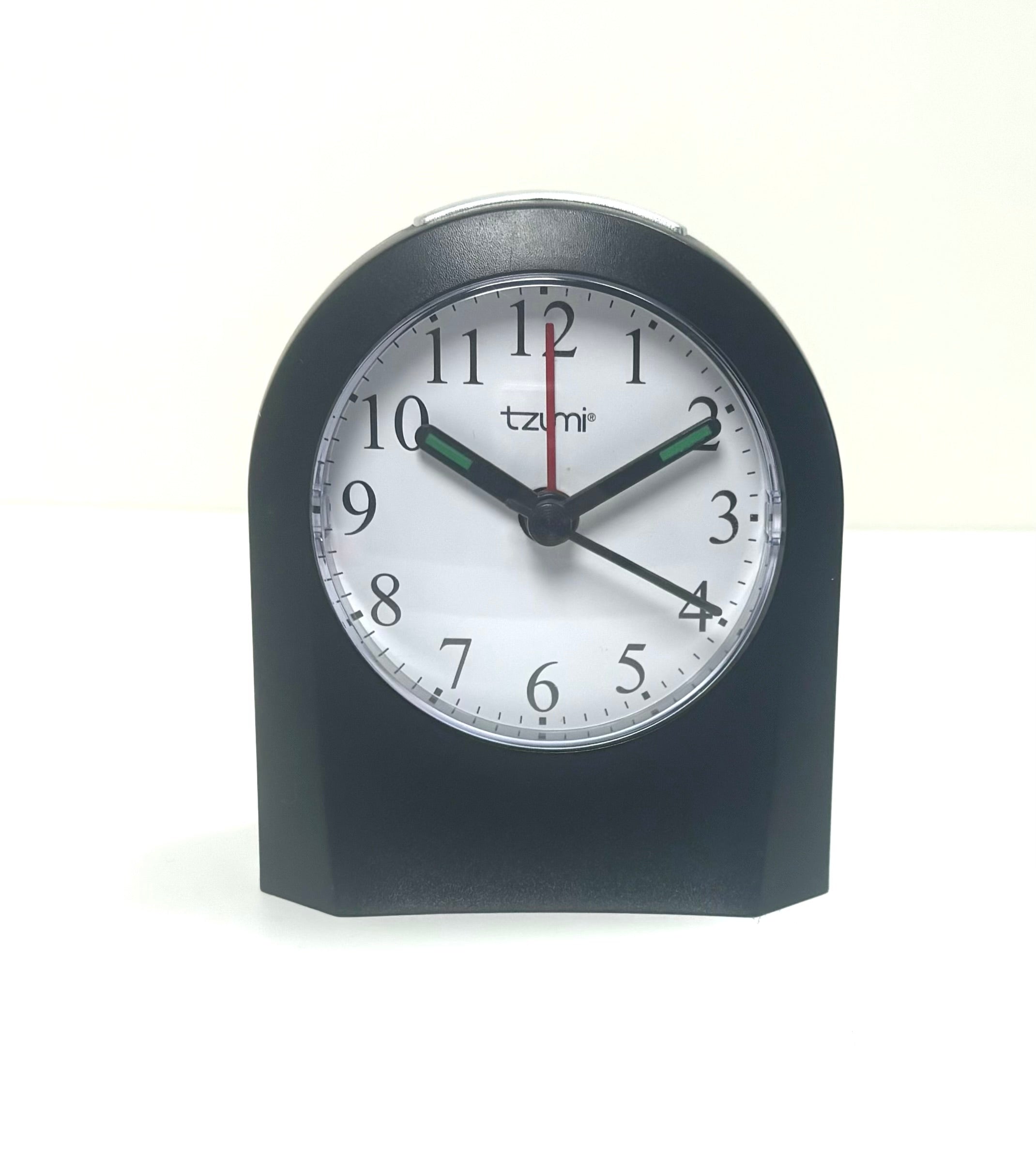 Tzumi 3" Cordless Analog Travel Alarm Clock Easy to Read & Set
