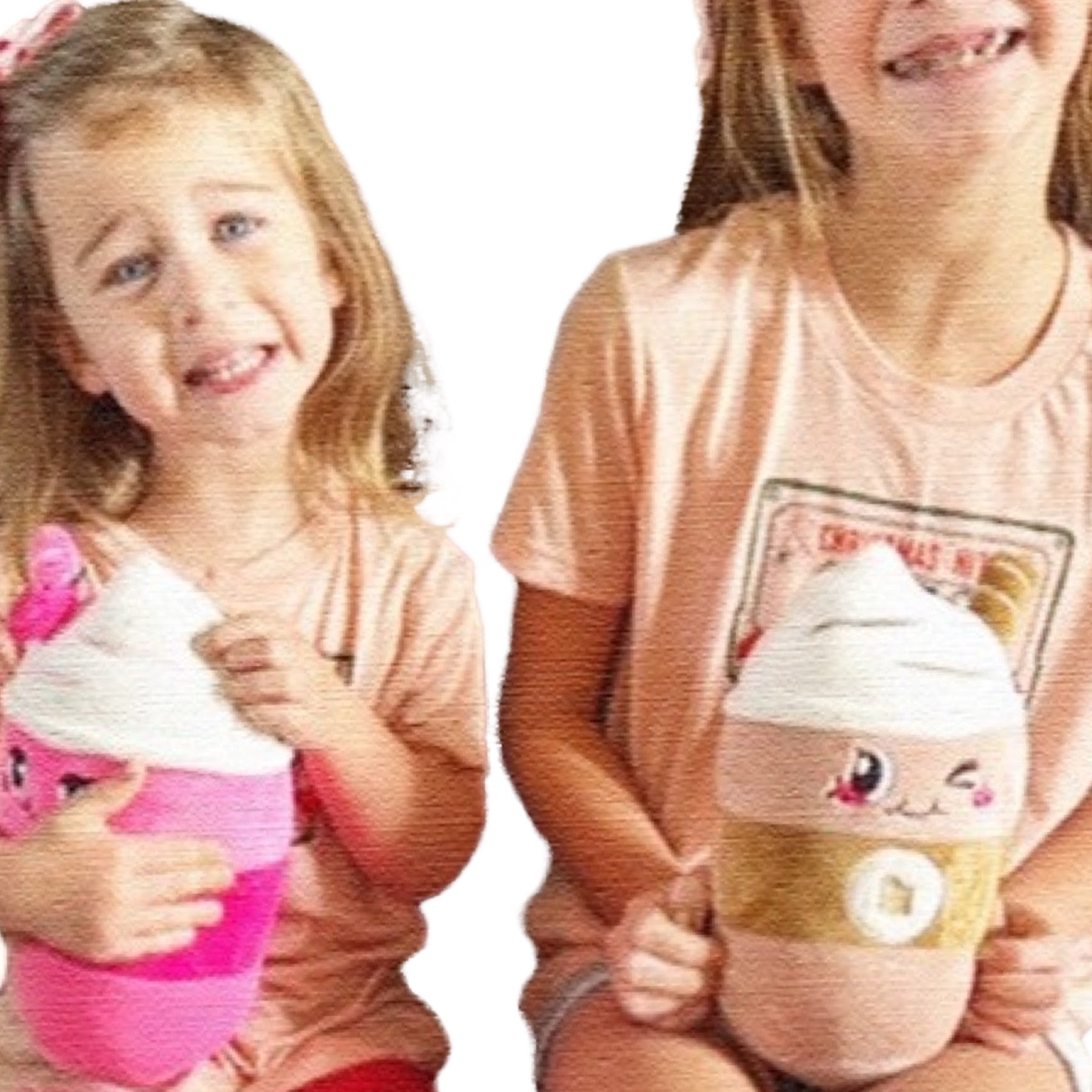 2pc Bewaltz 10" Frappe & Strawberry BFF Plush Set - Velcro Together