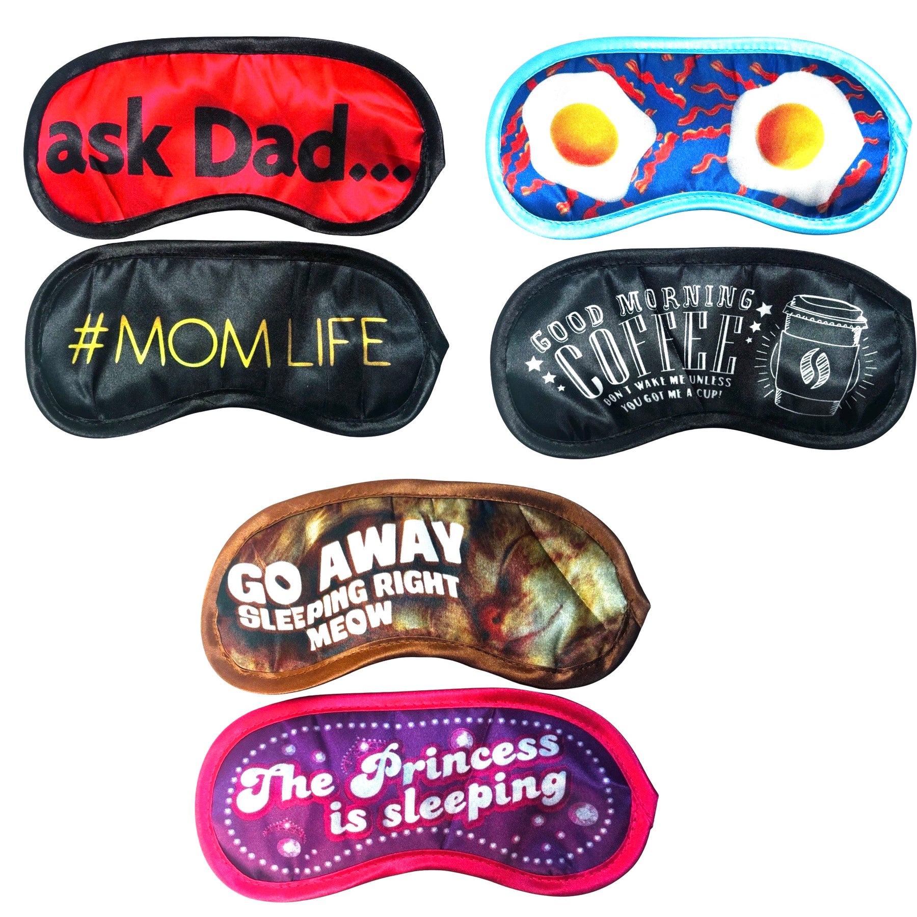 2pk Novelty Blackout Eye Masks For Rest & Sleeping - Get Some Real Shuteye!