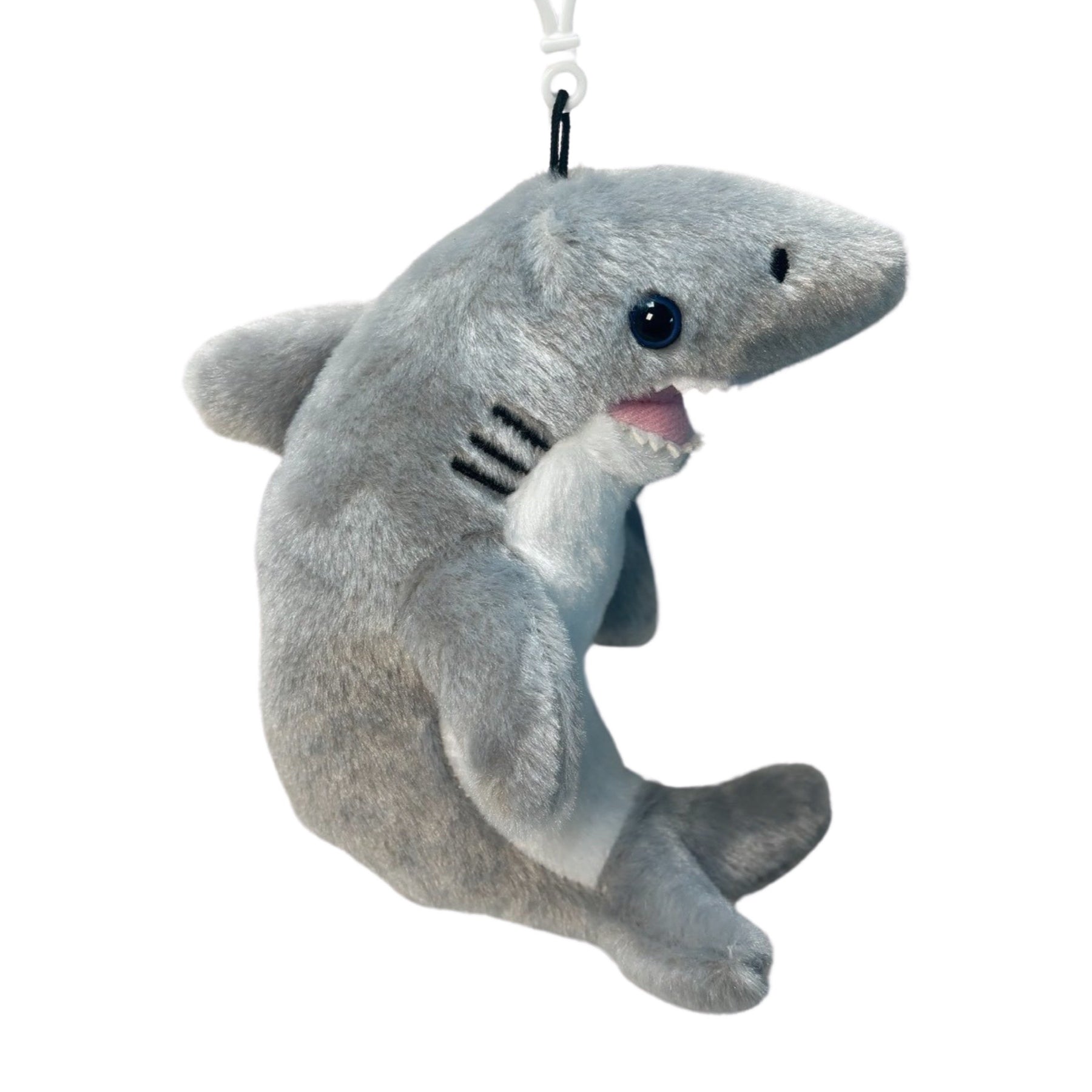 5" WISHPETS Shark Toy Mini Plush Stuffed Animal w/Clip for Backpack