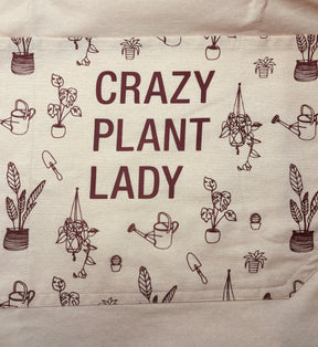 4 Pocket "Crazy Plant Lady" Apron For Gardening - 100% Cotton