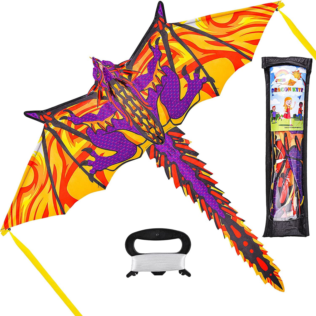 Giant 3D Dragon Kite by Joyin- 262ft of String Included!