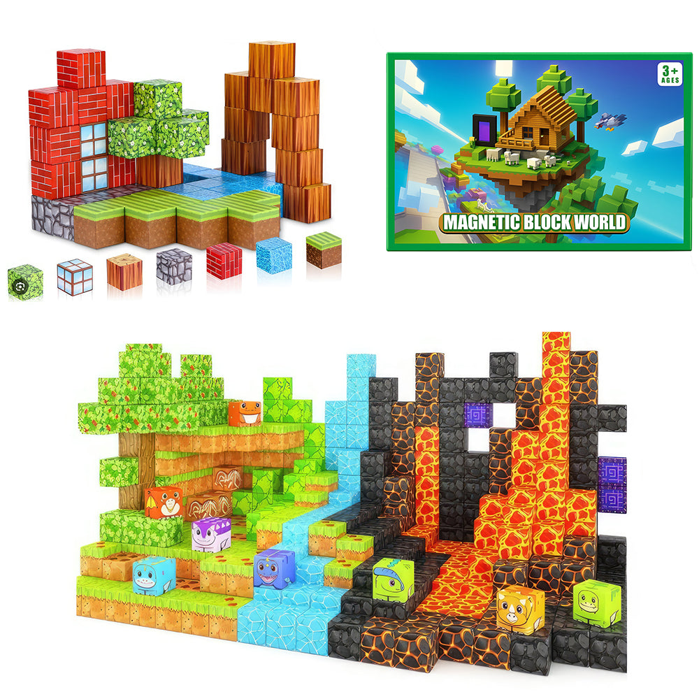 Magnetic Forrest & Castle Buiding Blocks Set – Creative STEM Set for Kids