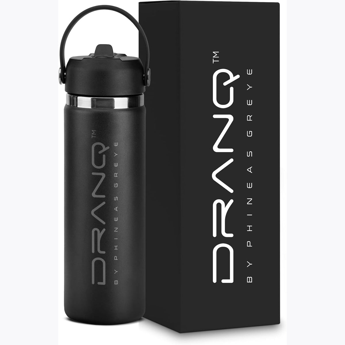 DRANQ 40 Oz Stainless Steel Insulated Water Bottle – Leakproof & BPA-Free