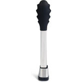 12" Silicone Quick Tongs By Mastrad, Black - Open/Close With Just One Hand