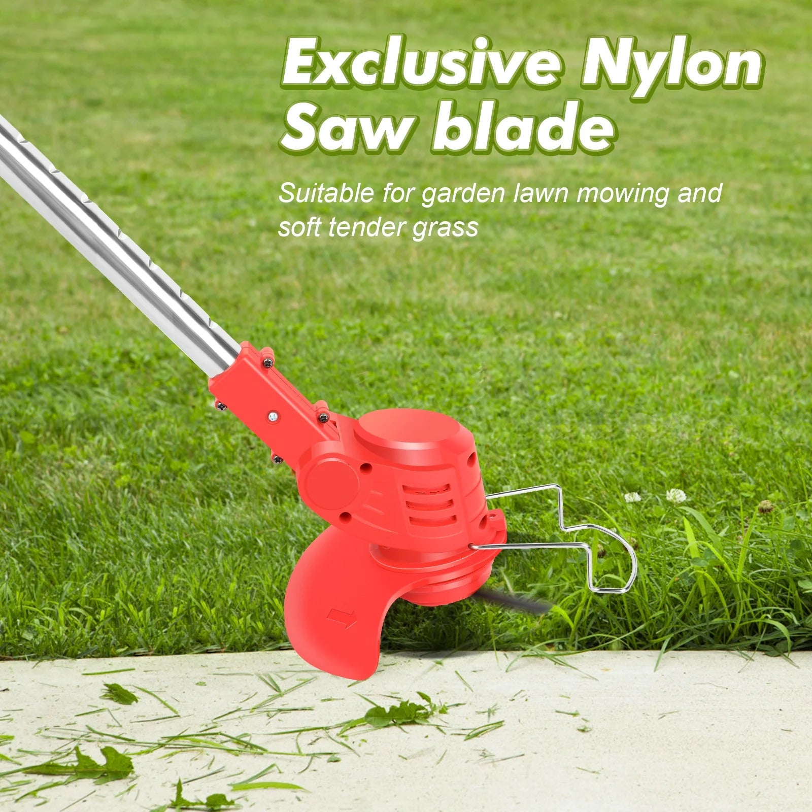 21V Cordless Electric Weed Wacker Kit – 3-in-1 Trimmer, 3 Blade Types