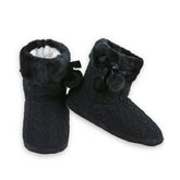 Women’s Indoor Slipper Booties – Cozy Sherpa Lined, Rubber Soles