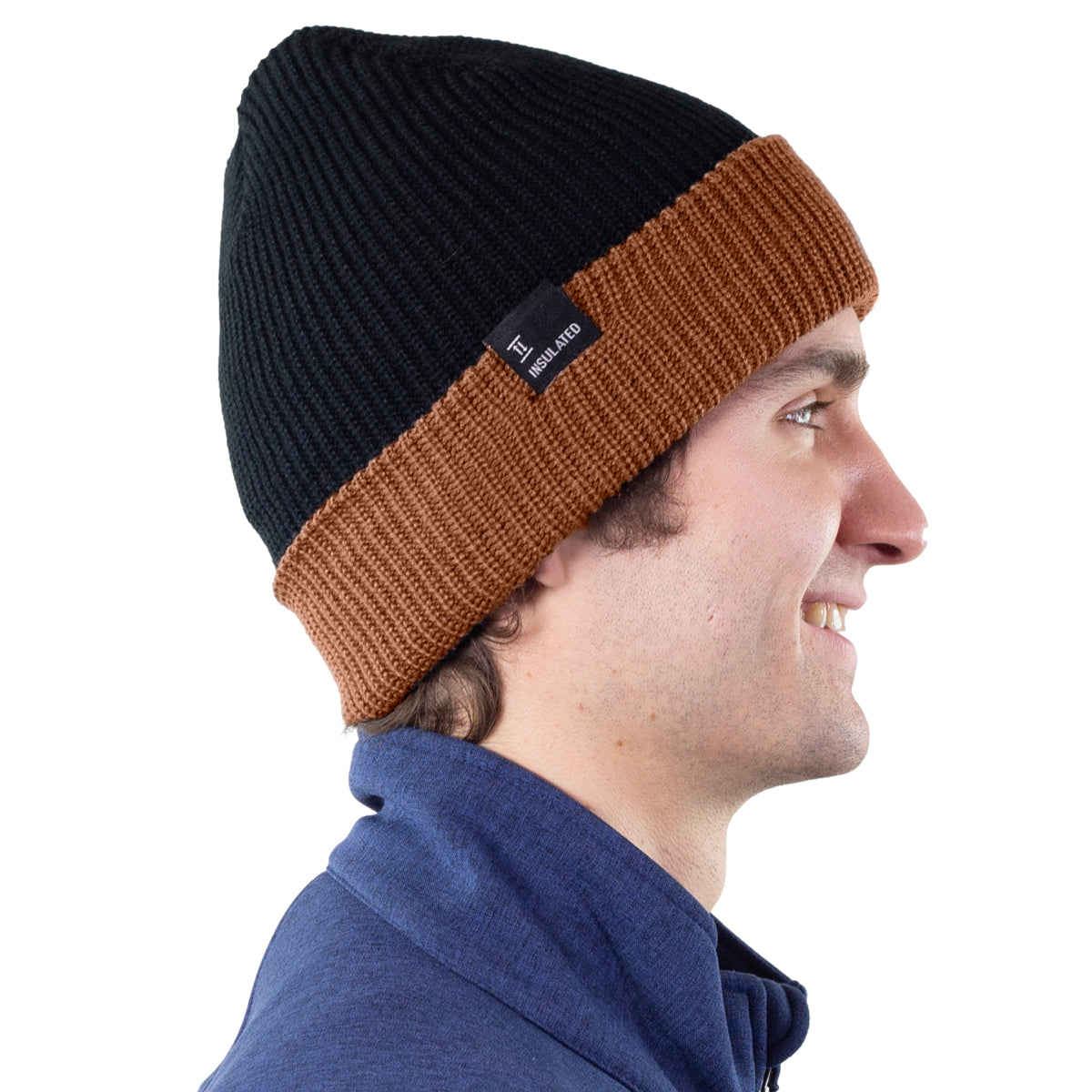 TruFit Double-Layer Insulated Cuffed Knit Beanie for Men & Women