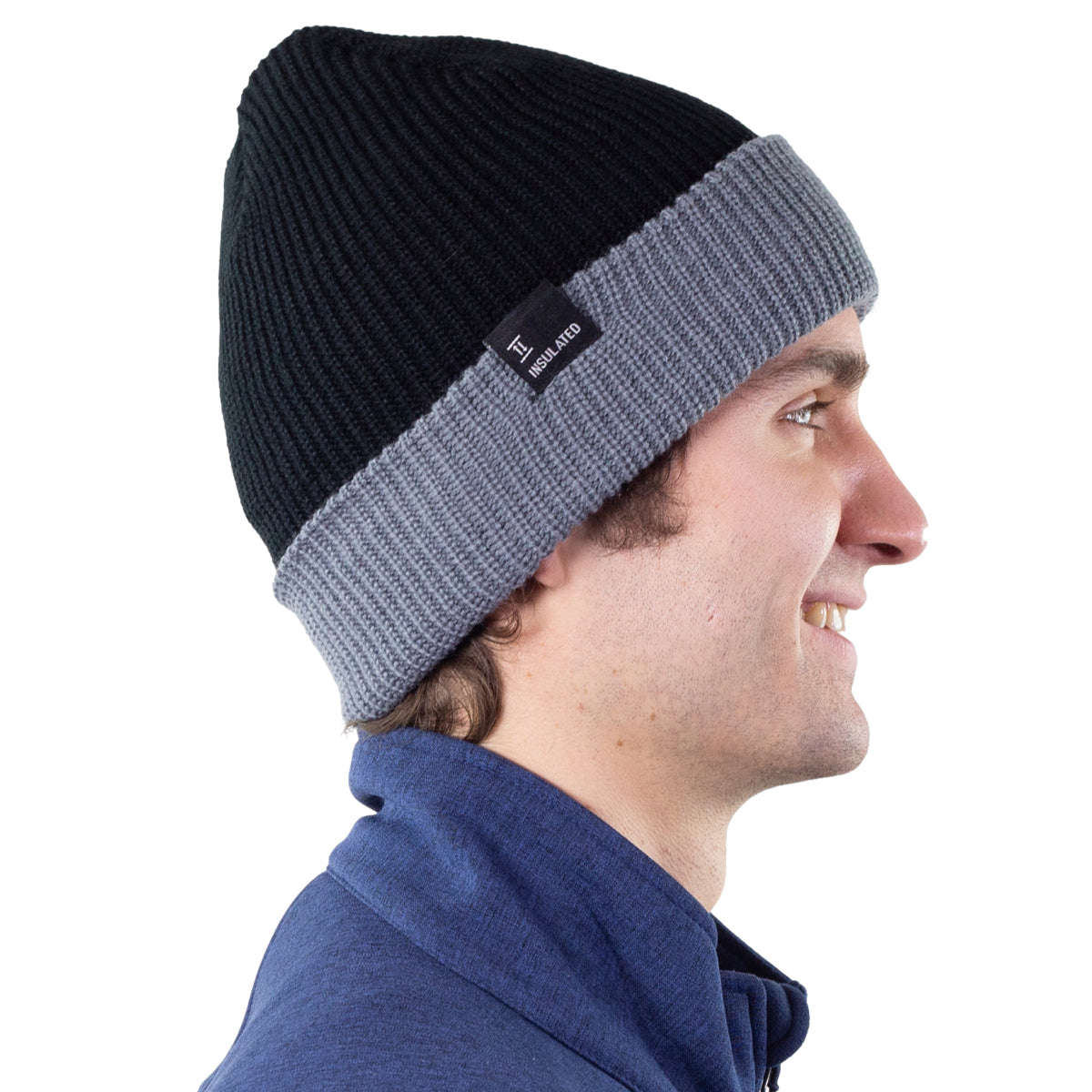 TruFit Double-Layer Insulated Cuffed Knit Beanie for Men & Women