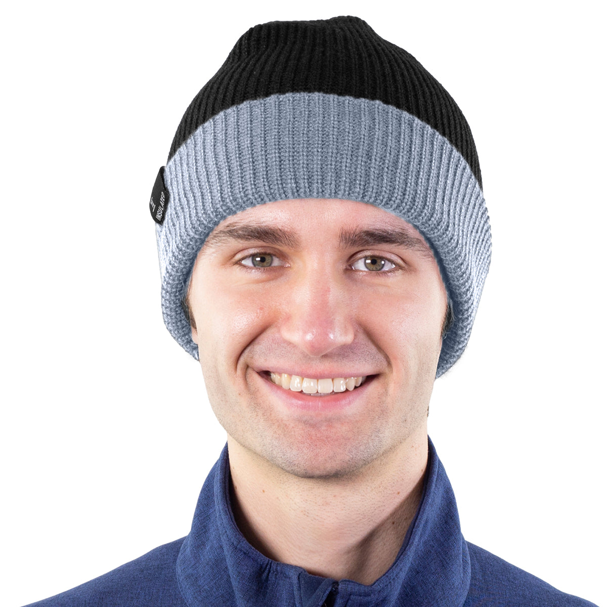 TruFit Double-Layer Insulated Cuffed Knit Beanie for Men & Women