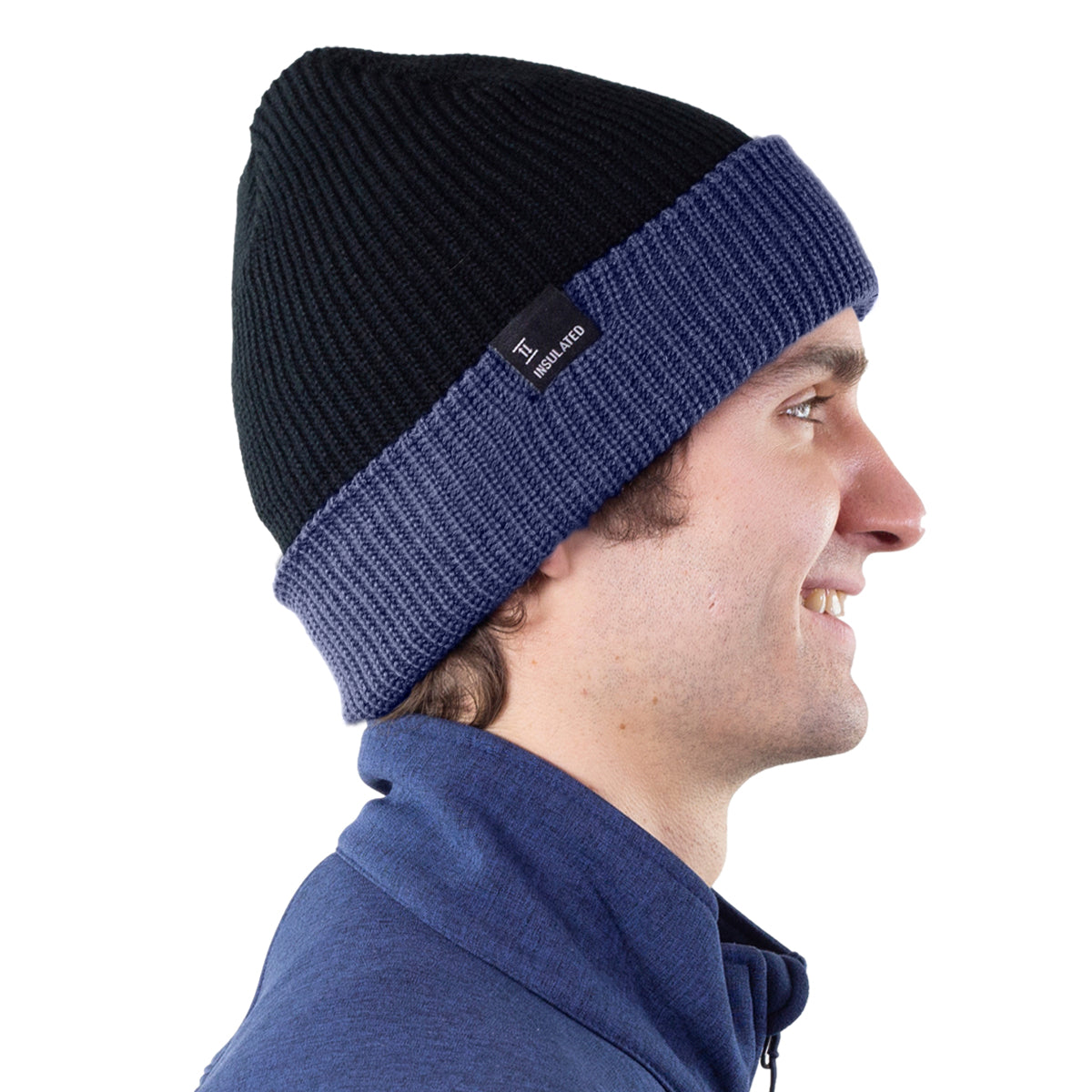 TruFit Double-Layer Insulated Cuffed Knit Beanie for Men & Women