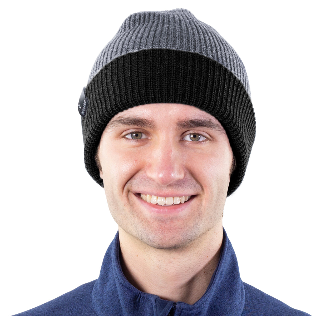 TruFit Double-Layer Insulated Cuffed Knit Beanie for Men & Women