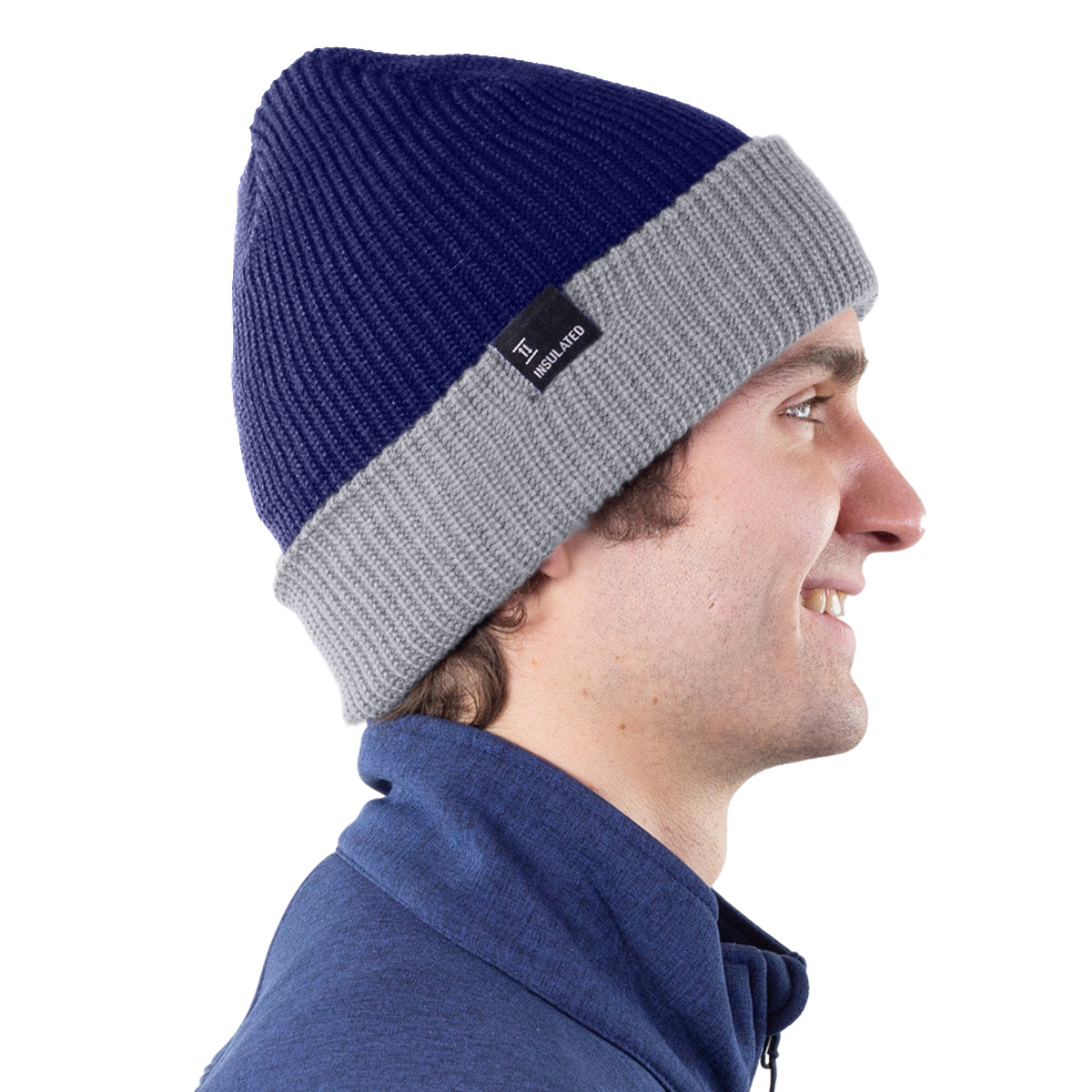 TruFit Double-Layer Insulated Cuffed Knit Beanie for Men & Women