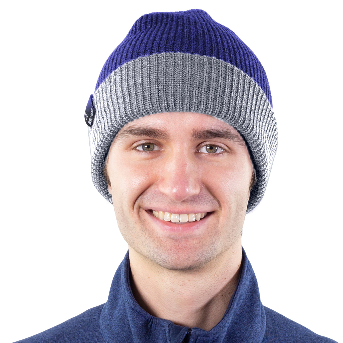 TruFit Double-Layer Insulated Cuffed Knit Beanie for Men & Women