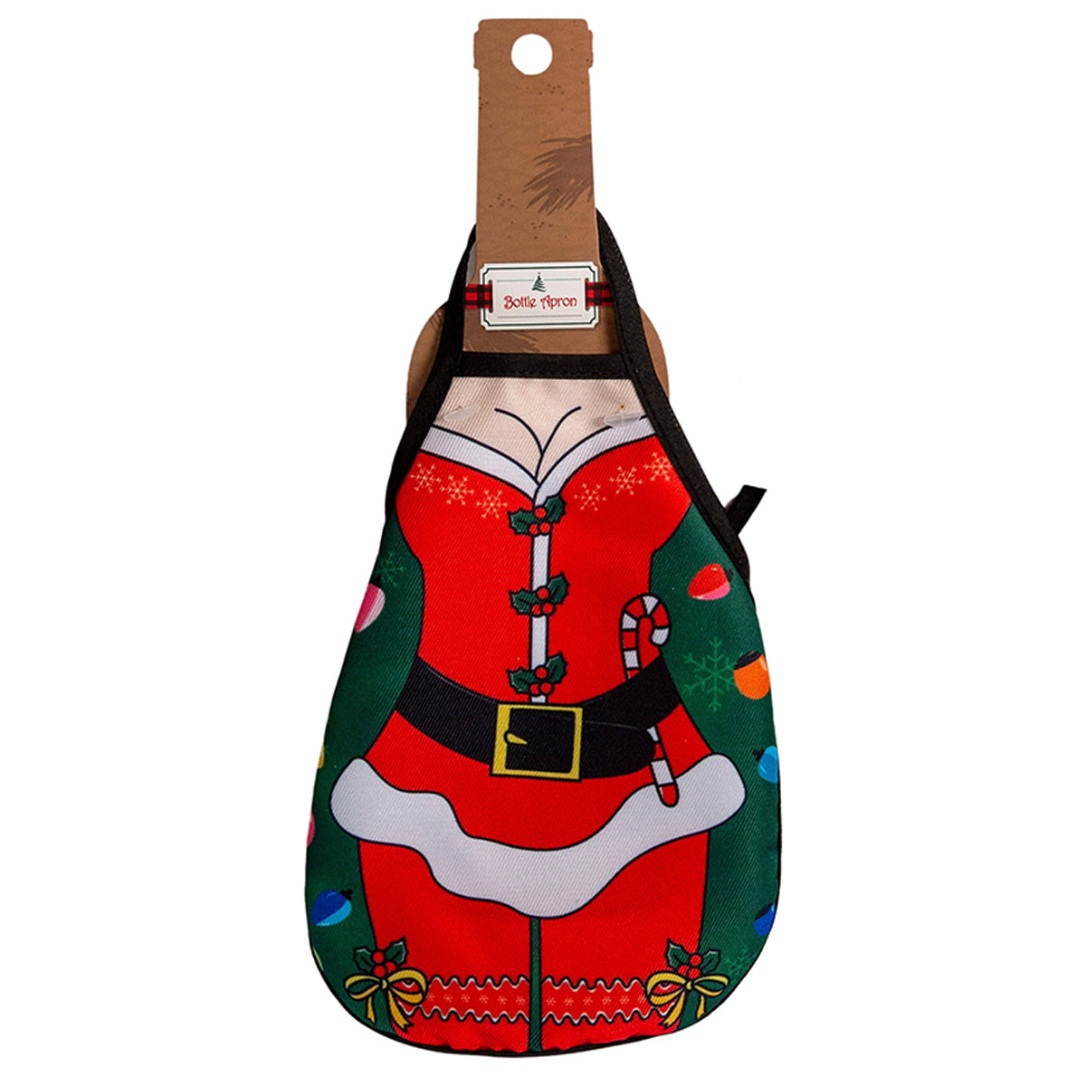 Holiday Bottle Apron for Wine & Beer - Cuter Than A Gift Bag!