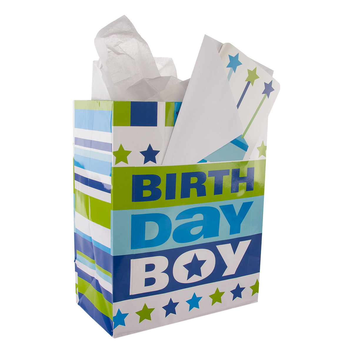 6pc Kid's Birthday Gift Bag Set – Large Bag, Card & Tissue