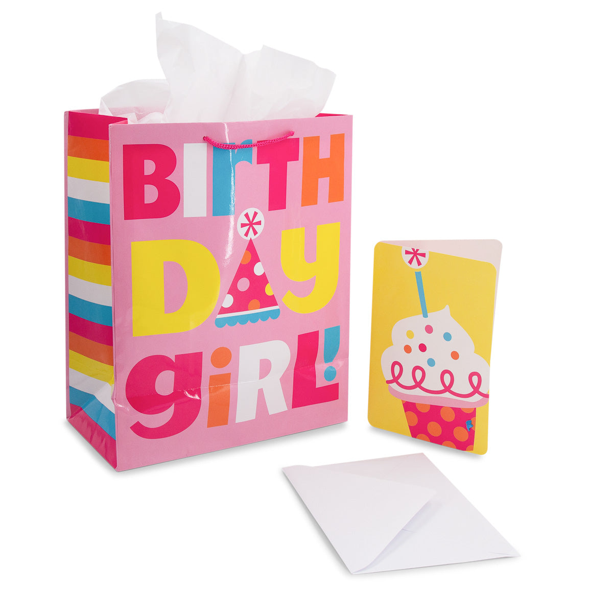 6pc Kid's Birthday Gift Bag Set – Large Bag, Card & Tissue