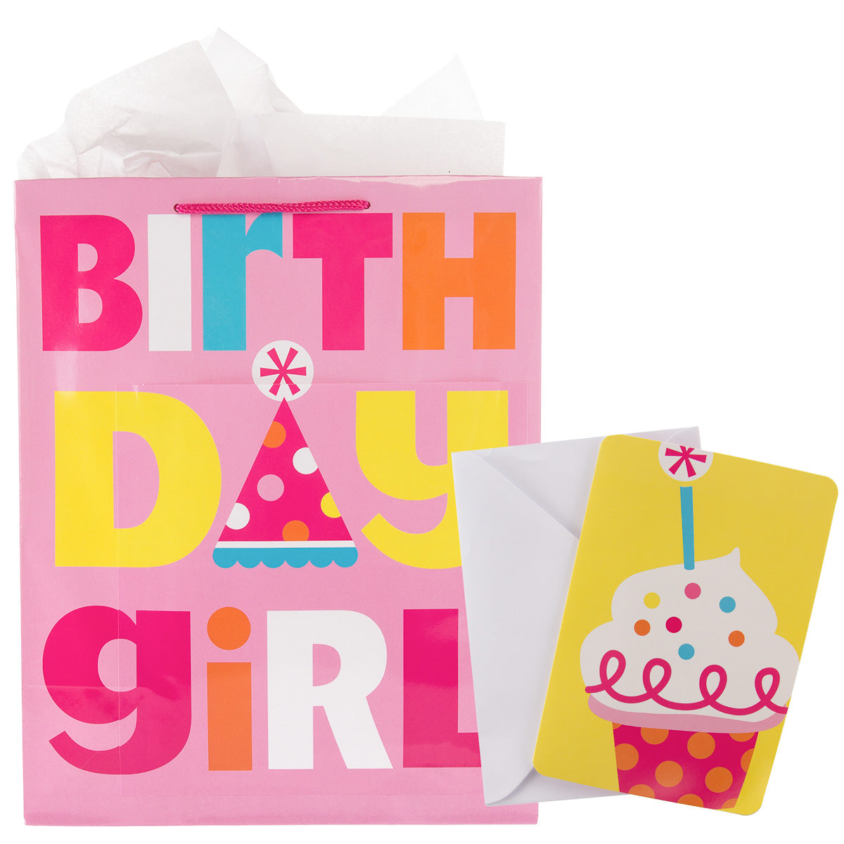 6pc Kid's Birthday Gift Bag Set – Large Bag, Card & Tissue