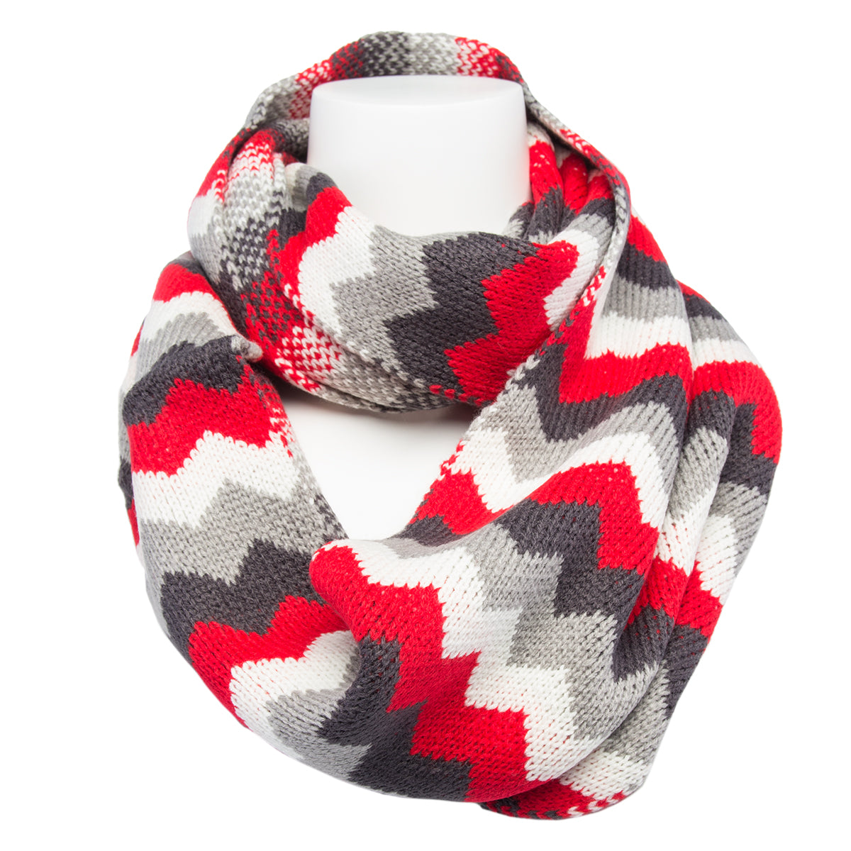 Women’s Crisp Zig Zag Infinity Scarf By Tickled Pink – Warm, Cozy