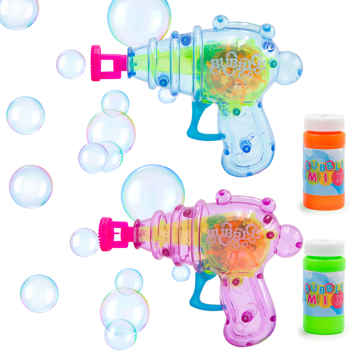 Friction Light-Up Bubble Gun – Shoots Continuous Bubbles!