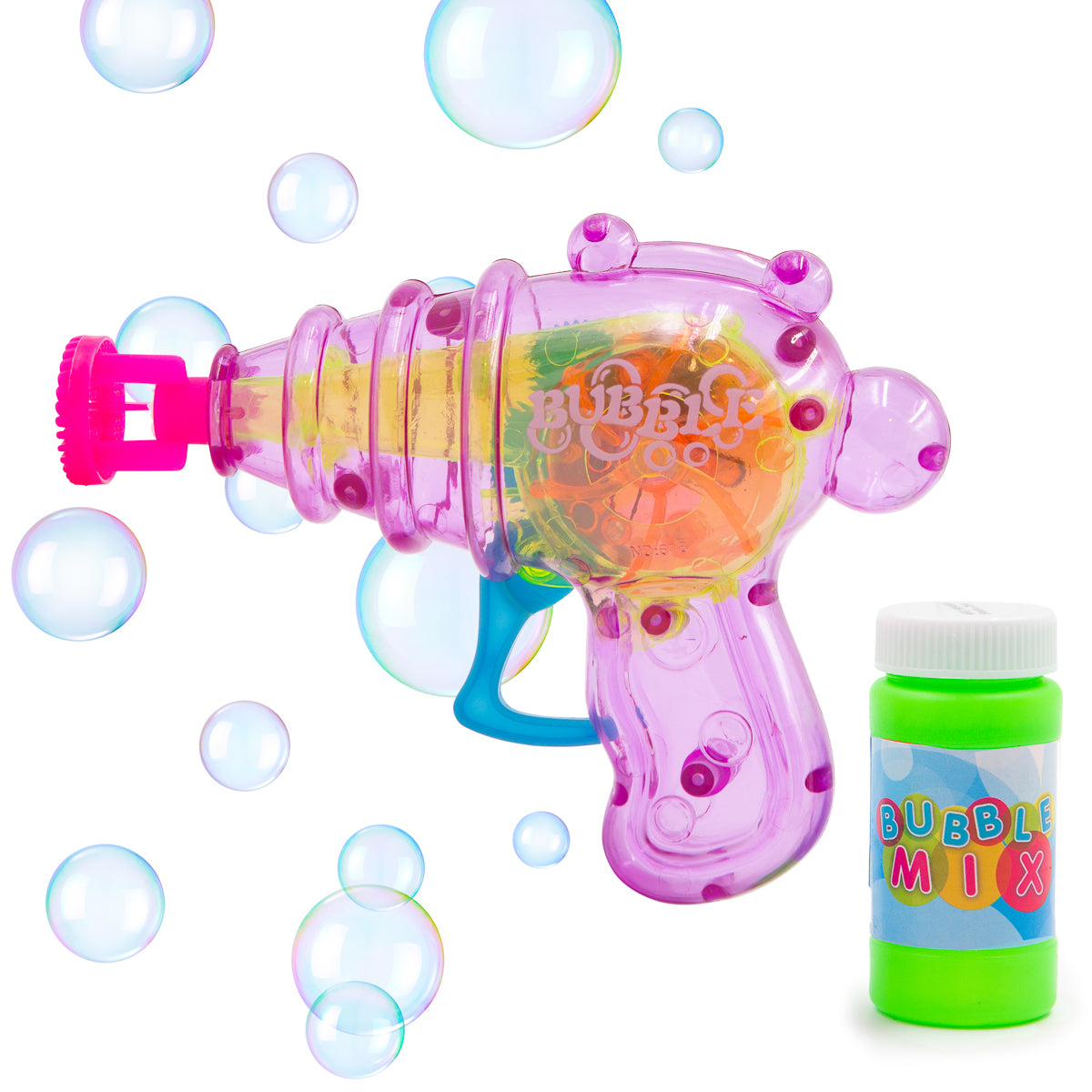 Friction Light-Up Bubble Gun – Shoots Continuous Bubbles!