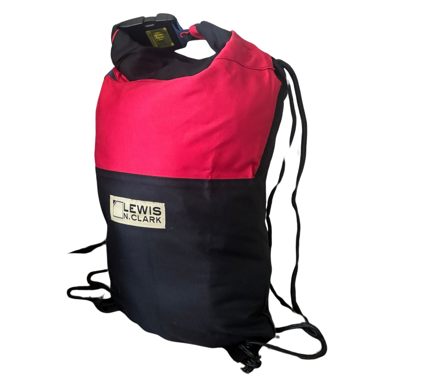 Lewis N Clark Red 17" Locking Water Resistant Cinch Pack - Keep Your Gear Safe!