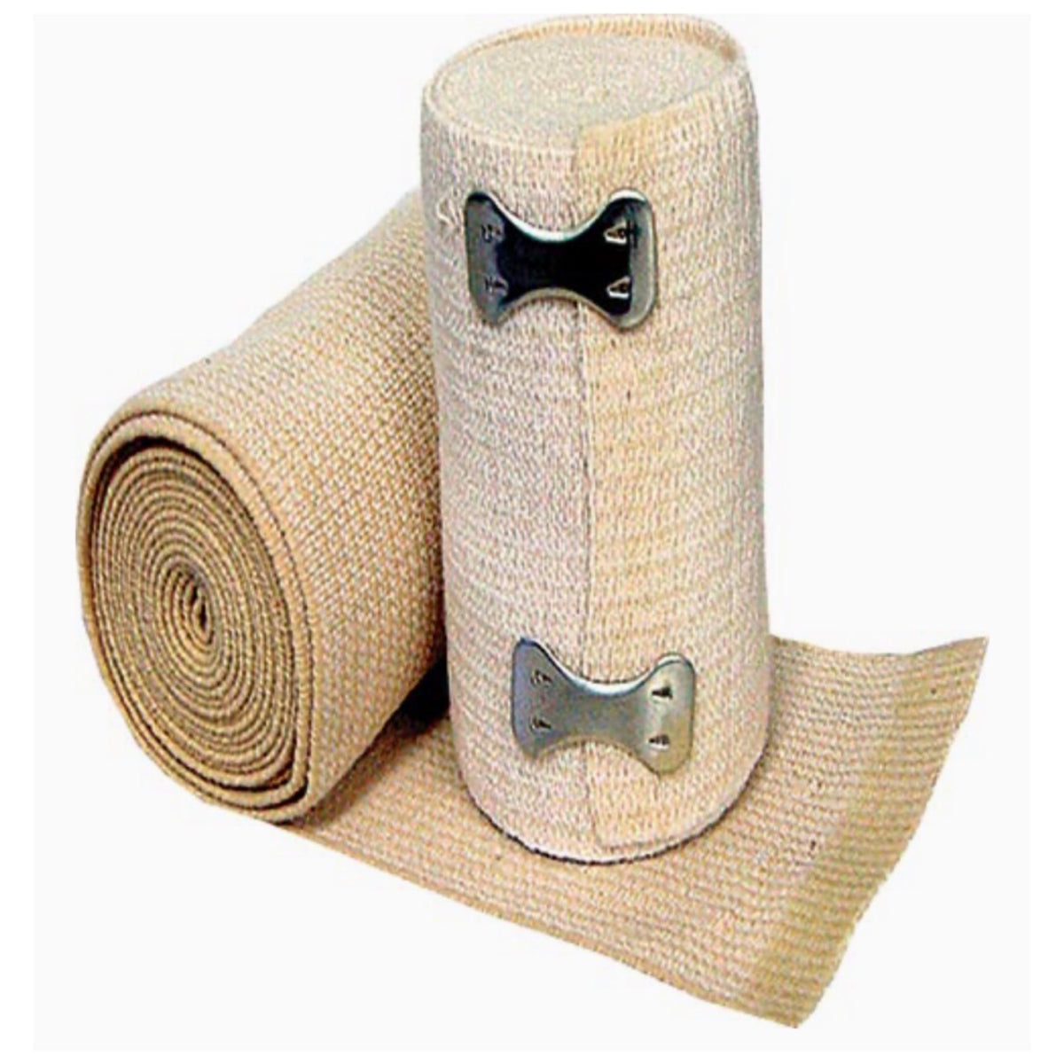 Bell-Horn 5 ft x 4in Elastic Bandage with Clip Closures - Compressive Support, Reusable