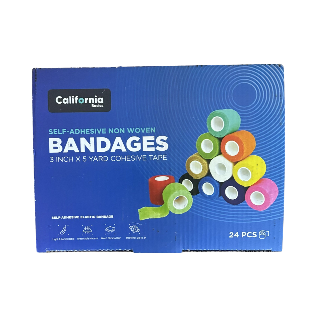 Self Adhesive Tape, Bandages for Sports & Injuries - Individually Wrapped