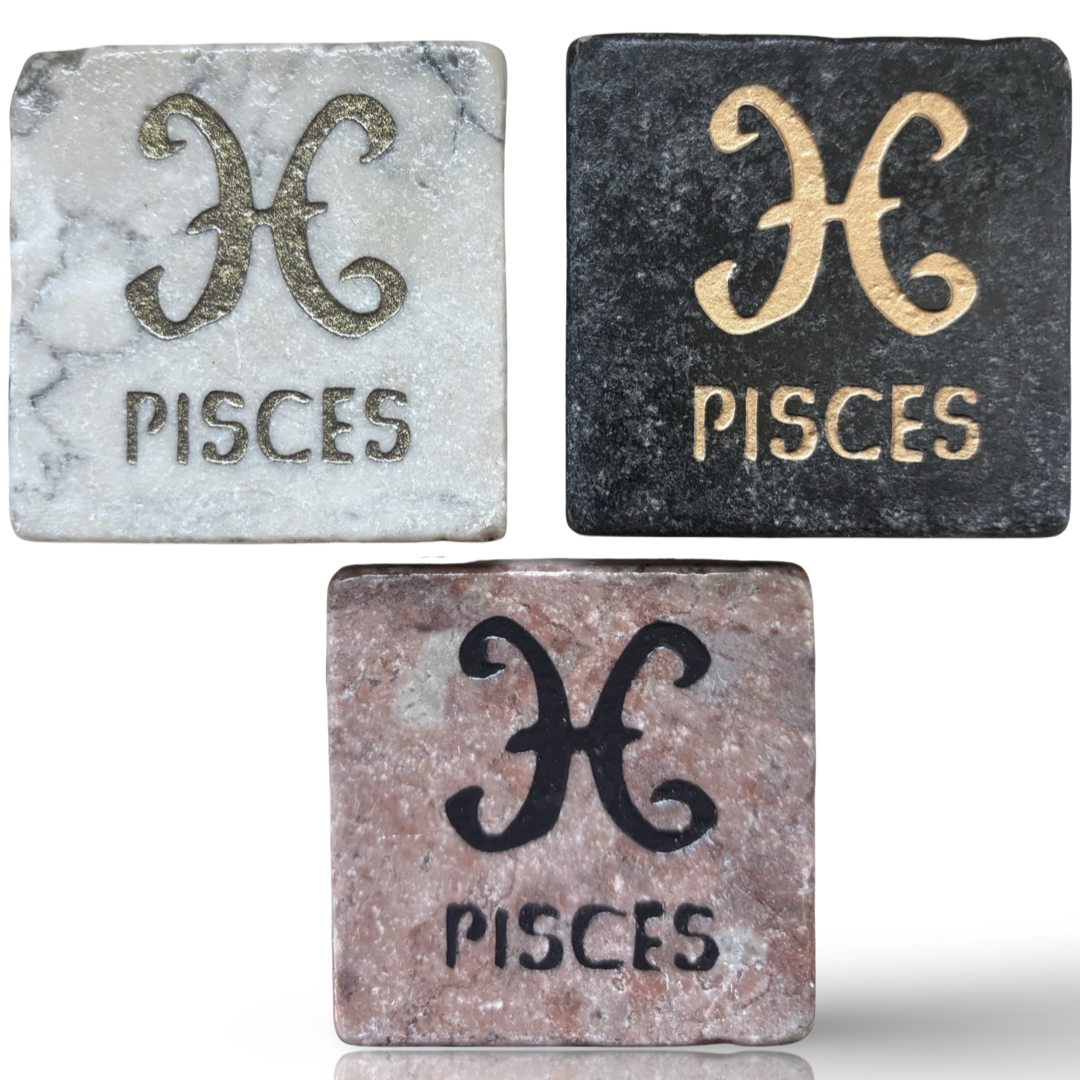 Marble Horoscope Zodiac Sign Magnet - Display Your Astrological Sign Proudly