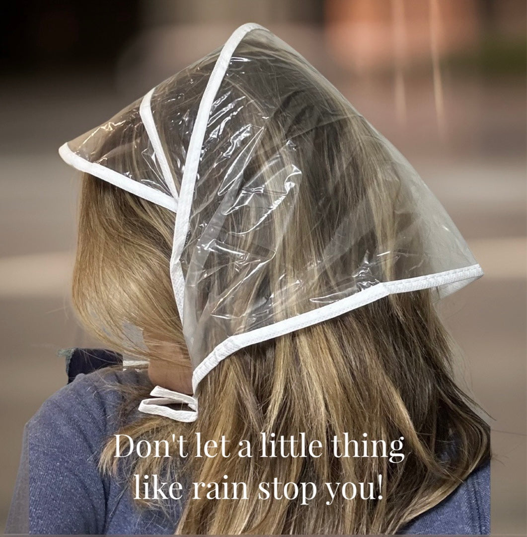 2pk Rain Bonnet Hair Protectors by Weather Station - Keep Your Hair Dry!