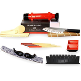 16pc Deluxe Sushi Making Kit w/Bazooka & Rolling Mat - Make Your Own!