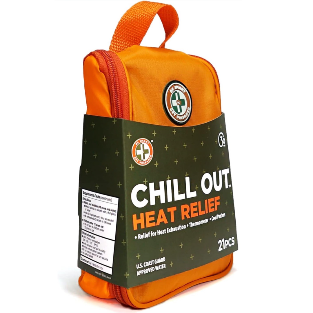 21pc Chill Out Heat Relief Kit For Dehydration & Heat Exhaustion - Be Smart Get Prepared